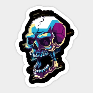 Skull retro80s Sticker